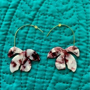 Earring Set- Purple/Cream/Gold